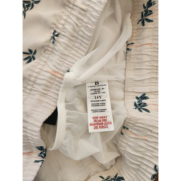 NWT Brook Brothers Boys Board Shorts Swim Trunks Palm Tree Vacation 14 - Picture 9 of 9
